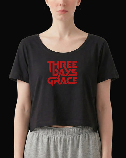 Three Days Grace Grup Logo Siyah Kadın Tişört