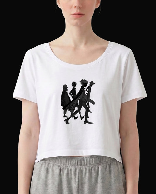 Gorillaz THE BEATLES Beyaz Kadın Tişört