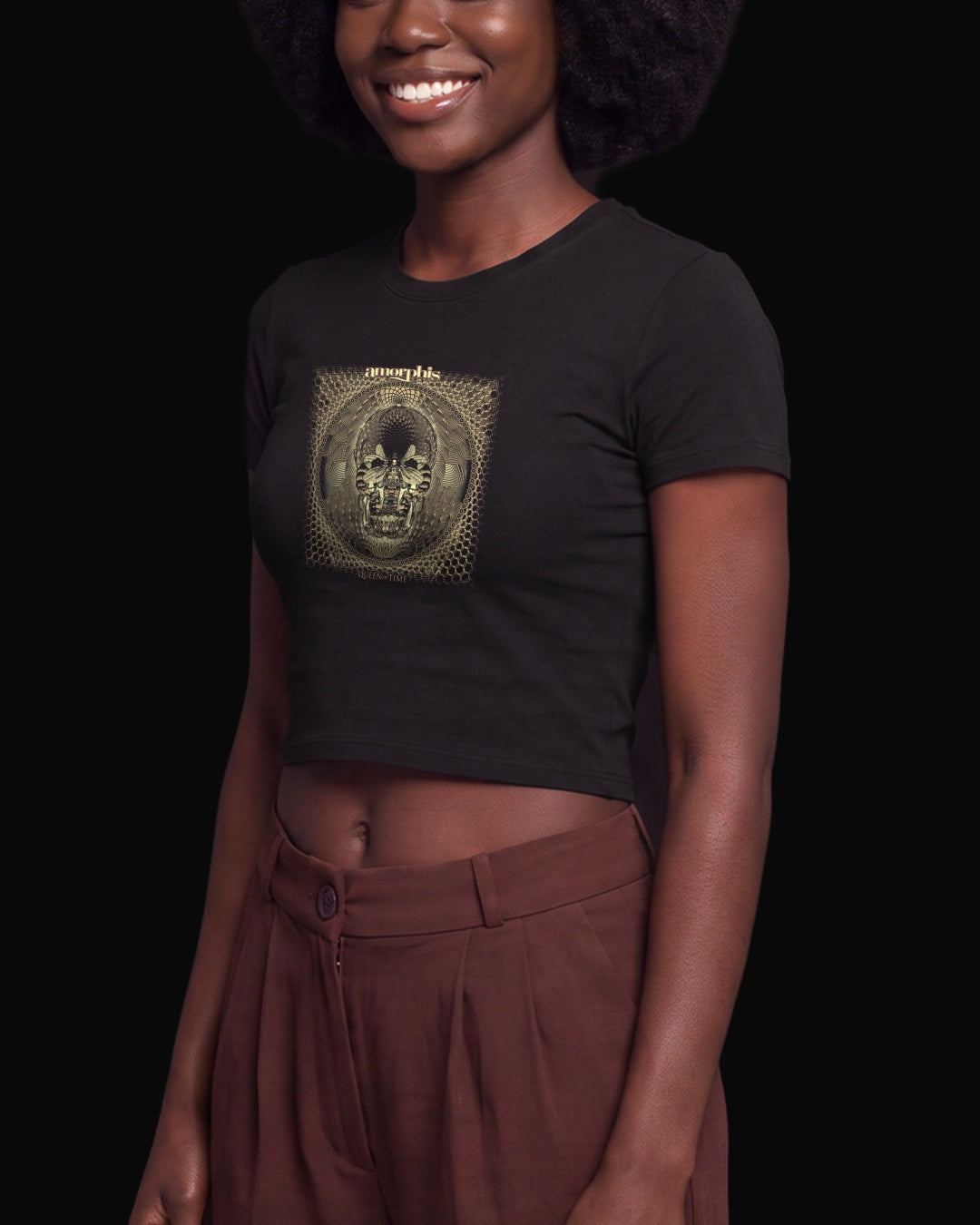 Amorphis Queen of Time Siyah Baby Tee Tişört