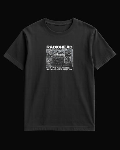Radiohead Righ Hand Pull Siyah Tişört