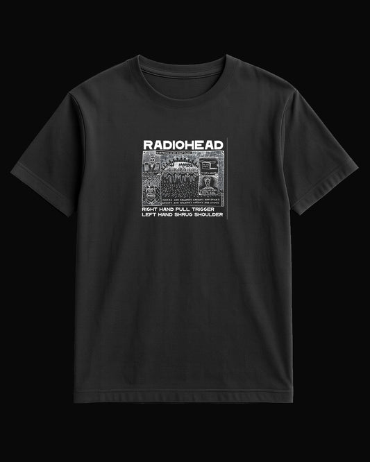 Radiohead Righ Hand Pull Siyah Tişört