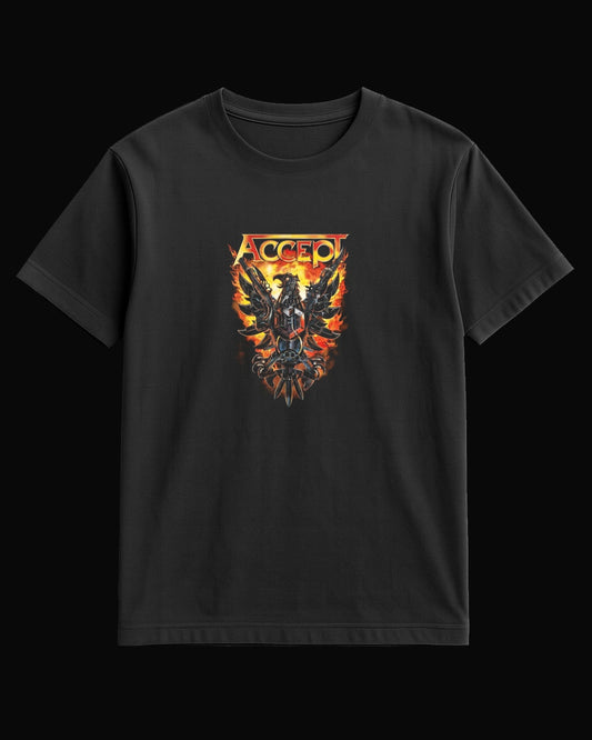 Accept Gun of Eagle Siyah Tişört