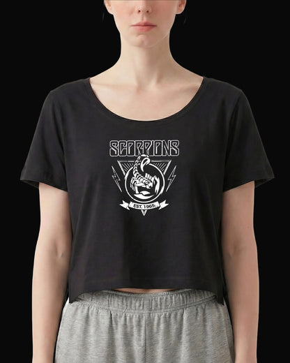 Scorpions Est. 1965 Siyah Kadın Tişört