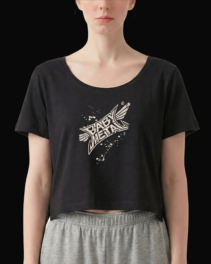 Babymetal Grup Logo Siyah Kadın Tişört V2
