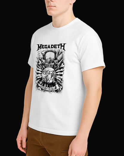 Megadeth Years Of Metal Beyaz Tişört