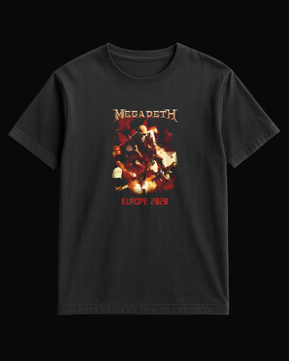 Megadeth Europe 2020 Siyah Tişört