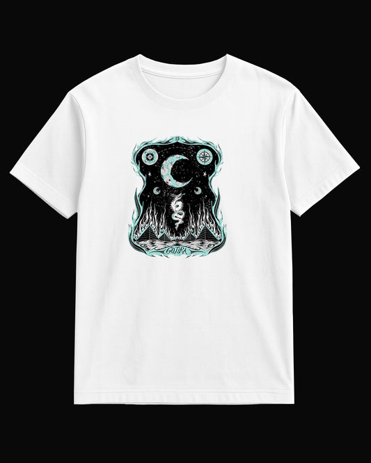 Gojira Lunar Phase Beyaz Tişört