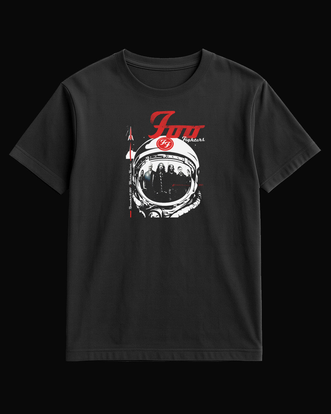 Foo Fighters Astronot Siyah Tişört