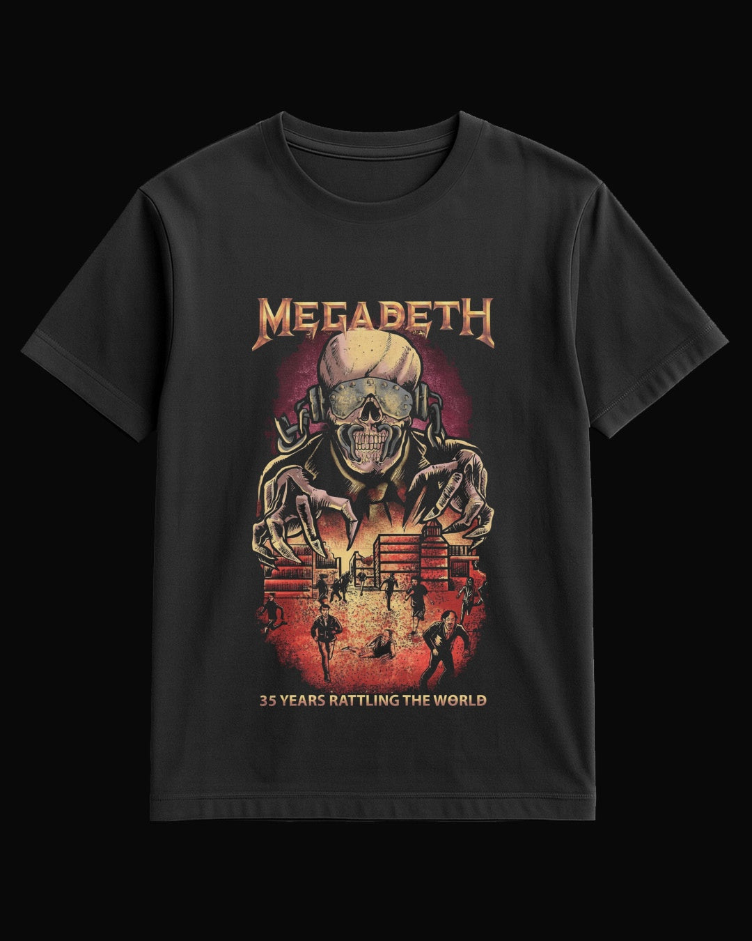 Megadeth RATTLING THE WORLD Siyah Tişört