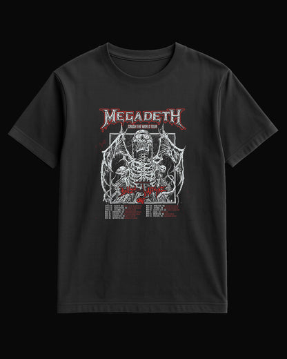 Megadeth Crush The World Tour Siyah Tişört