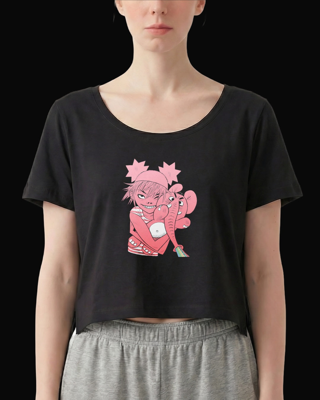 Gorillaz ZOO.1 Siyah Kadın Tişört