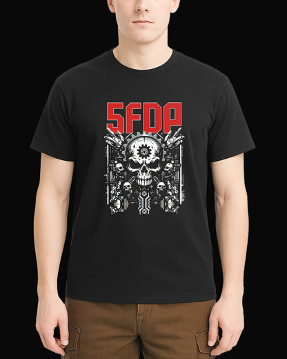 Five Finger Death Punch MECHA-SKULL Siyah Tişört