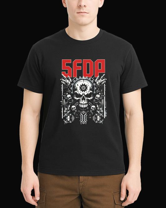 Five Finger Death Punch MECHA-SKULL Siyah Tişört