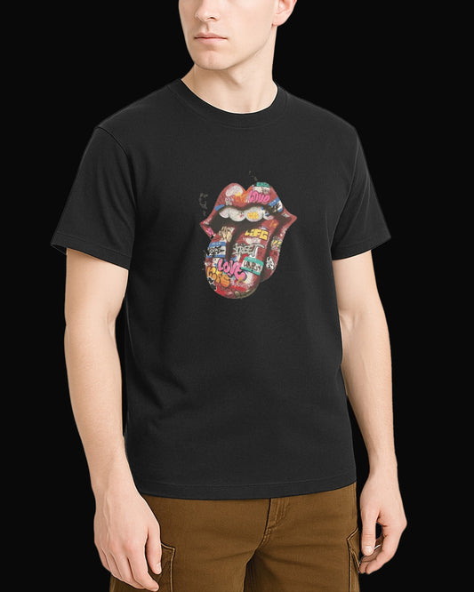 The Rolling Stones Grafitti Tongue Siyah Tişört