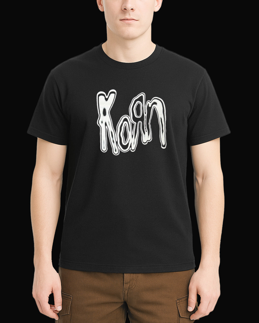 Korn Grup Logo Siyah Tişört V4