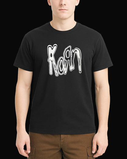Korn Grup Logo Siyah Tişört V4