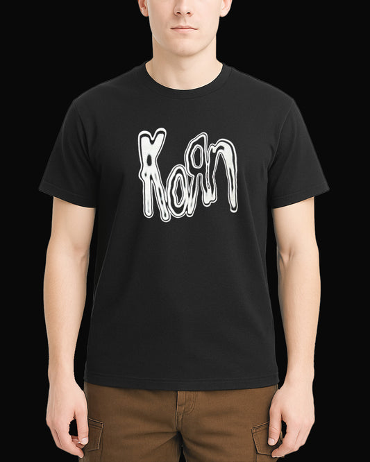 Korn Grup Logo Siyah Tişört V4