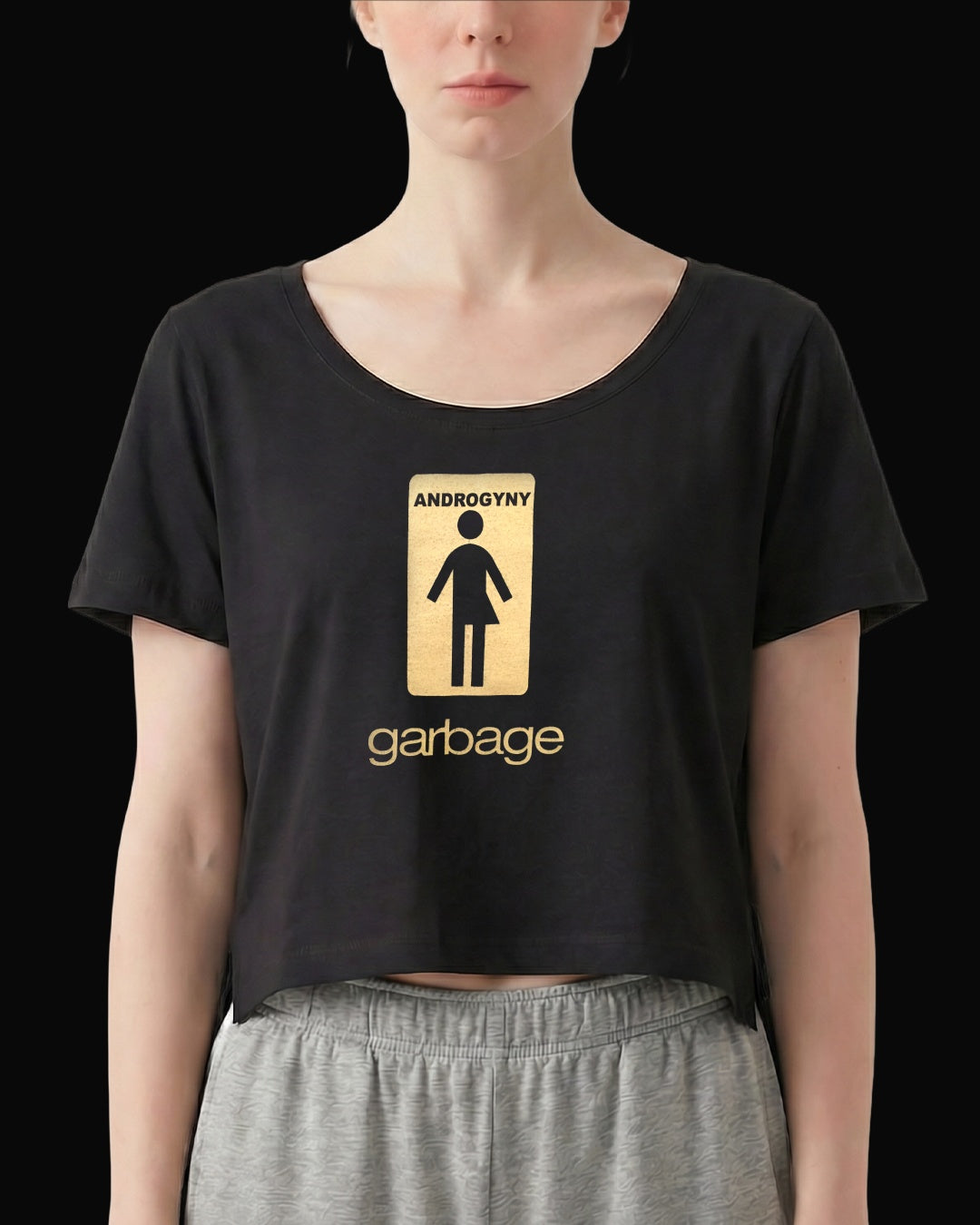Garbage Androgyny Siyah Kadın Tişört