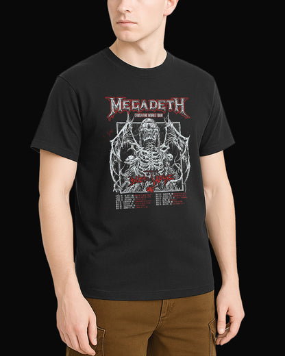 Megadeth Crush The World Tour Siyah Tişört
