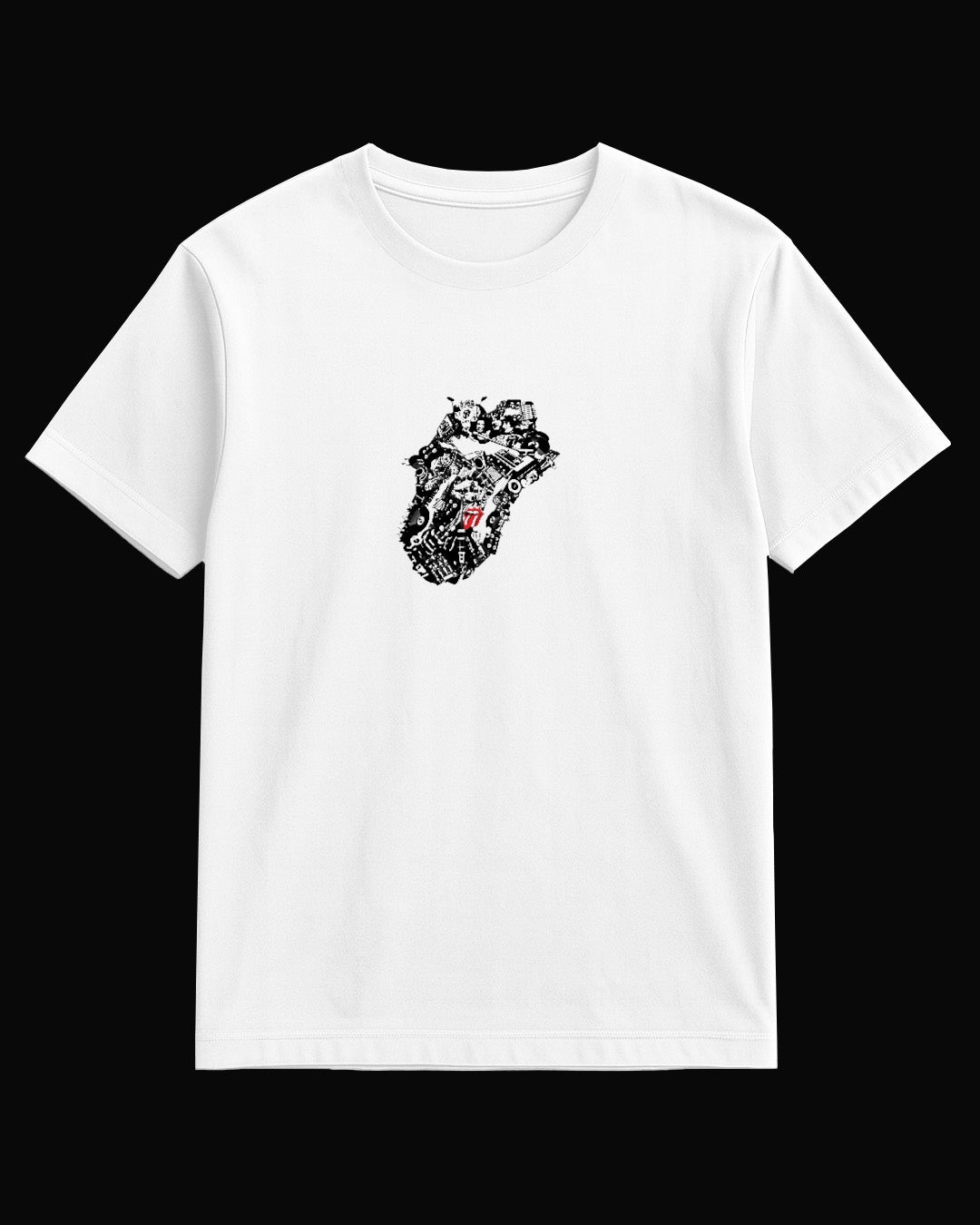 The Rolling Stones Grup Logo Beyaz Tişört V2