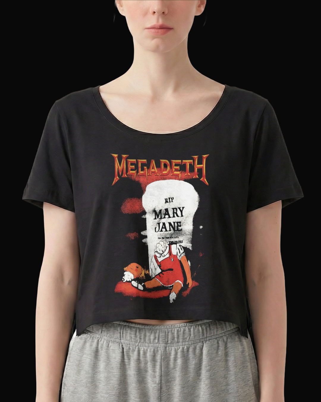 Megadeth RIP Mary Jane Siyah Kadın Tişört