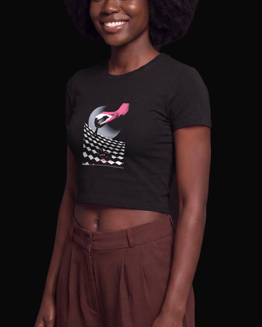 Deftones Flamingo Chess Siyah Baby Tee Tişört