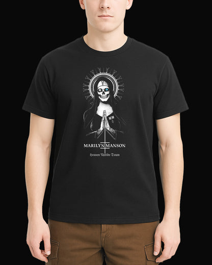 Marilyn Manson Heaven Upside Down Siyah Tişört