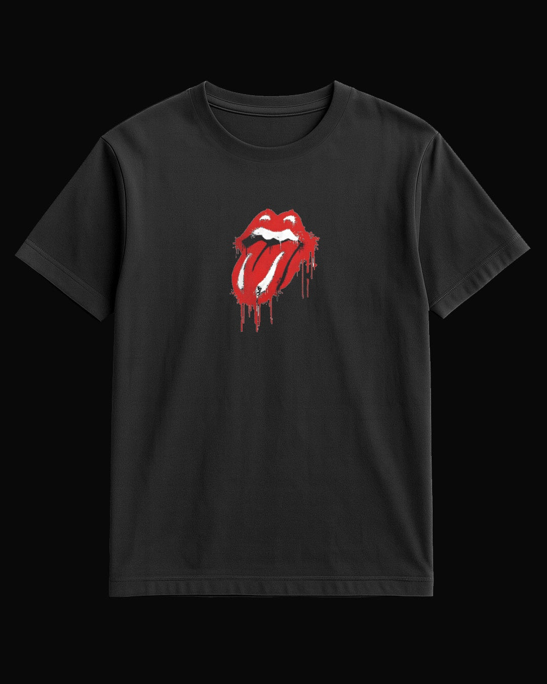 The Rolling Stones Melted Tongue Siyah Tişört