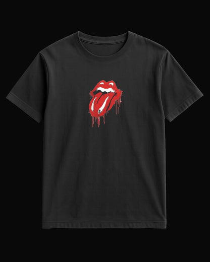 The Rolling Stones Melted Tongue Siyah Tişört