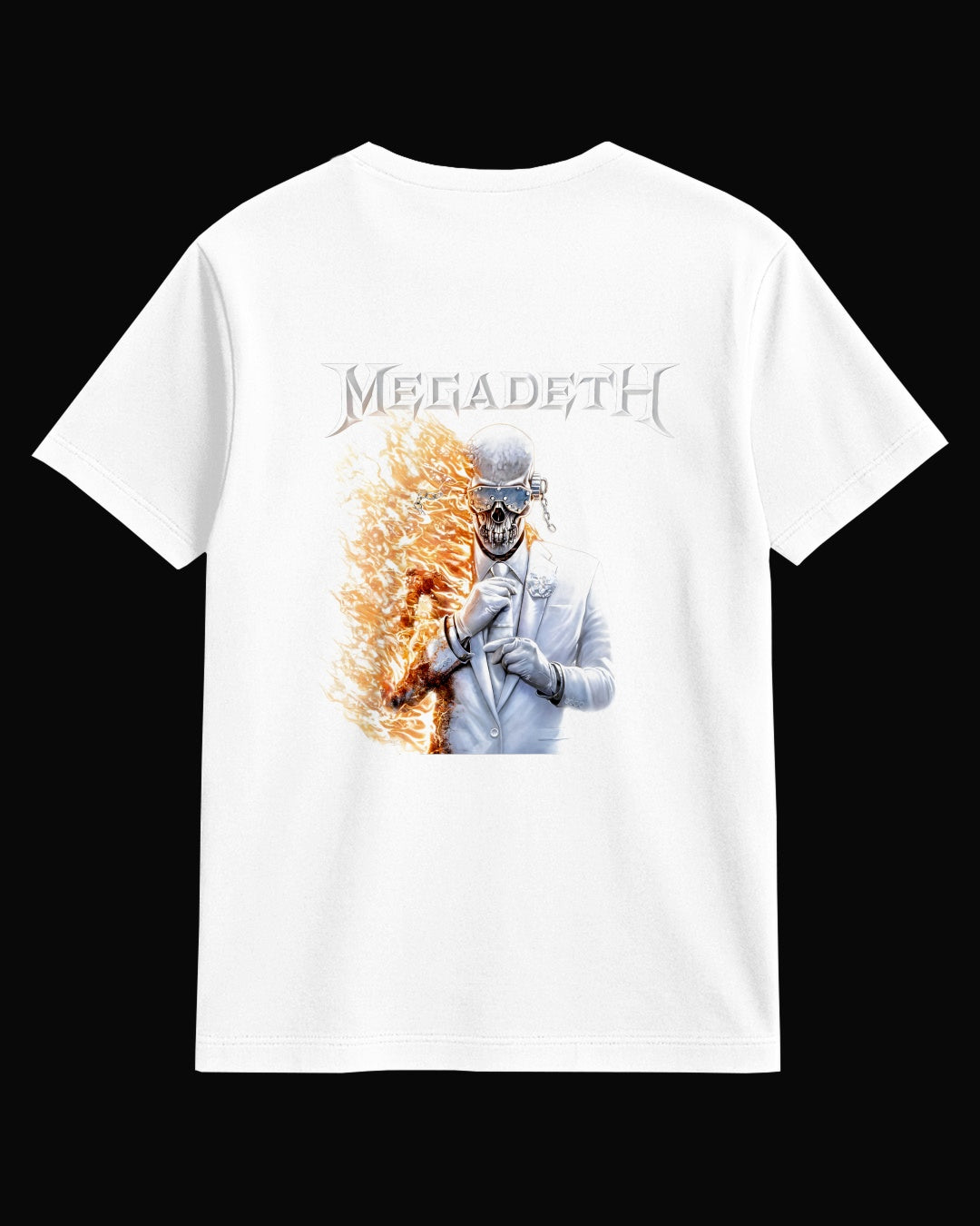 Megadeth 2026 ALBUM Sırt Baskılı Beyaz Tişört