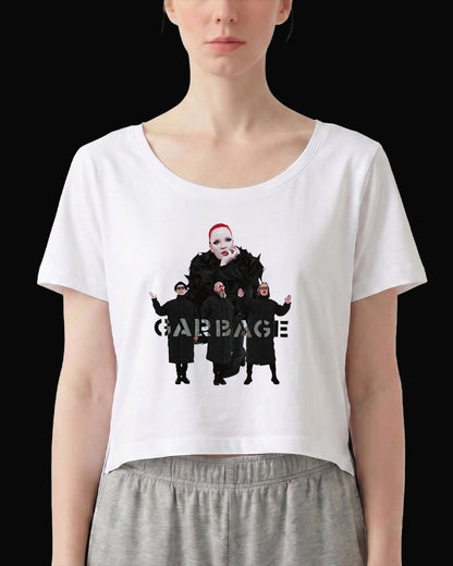 Garbage Grup Logo Beyaz Kadın Tişört V2