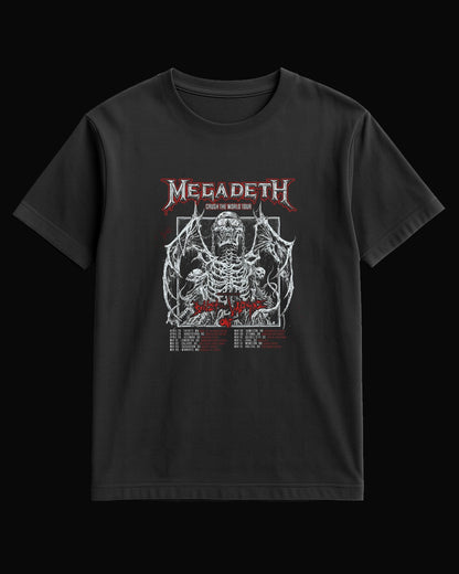 Megadeth Crush The World Tour Siyah Tişört