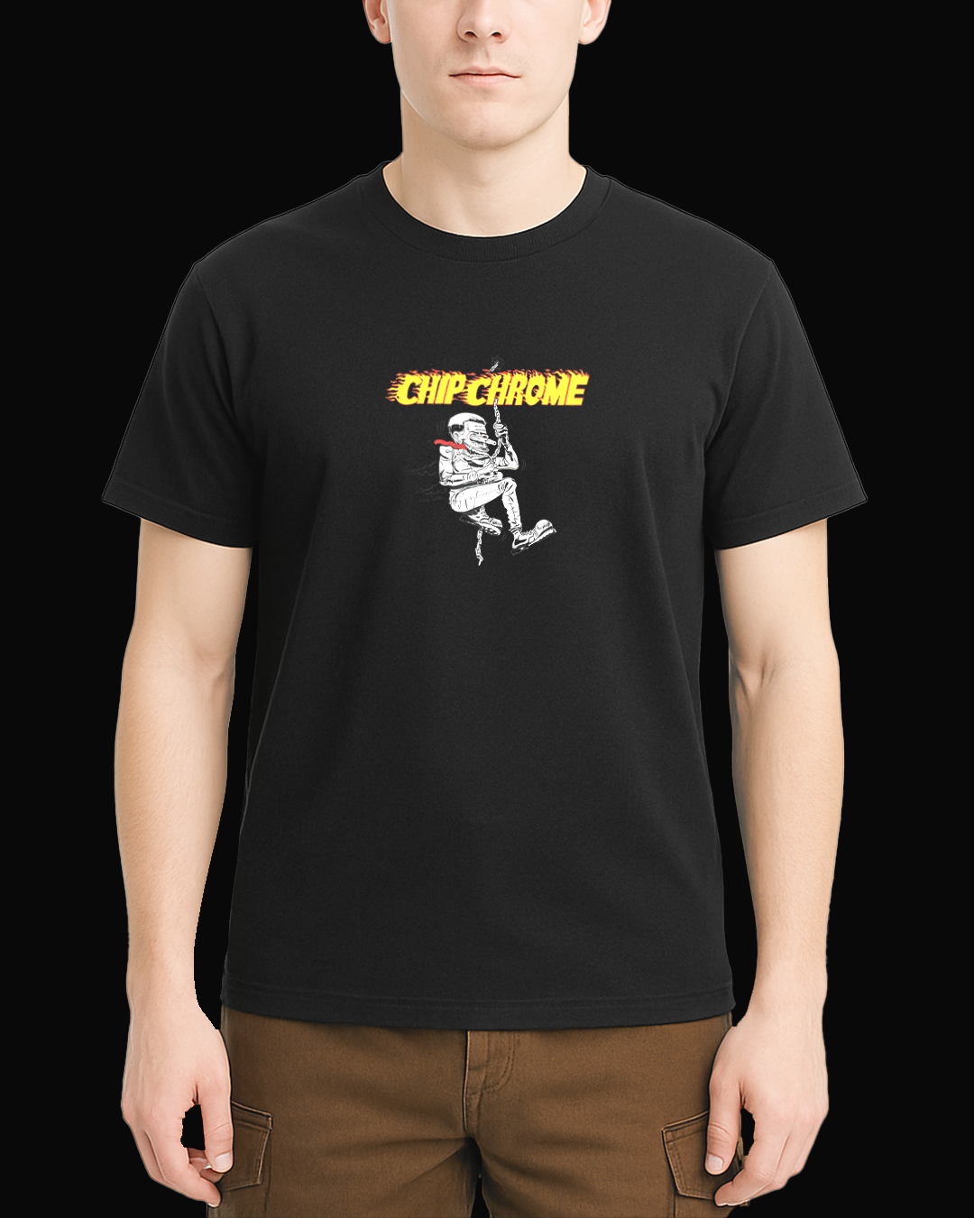 The Neighbourhood Flame Chrome Siyah Tişört
