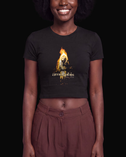 Amorphis Silver Bride Siyah Baby Tee Tişört