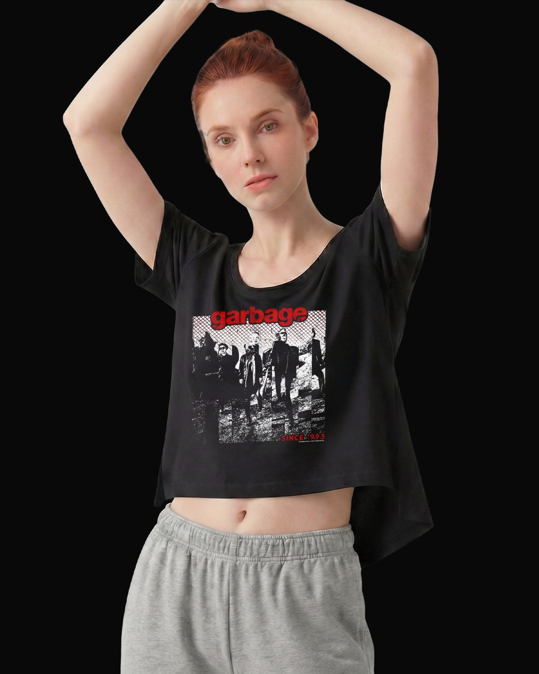 Garbage Grup Logo Siyah Kadın Tişört V4