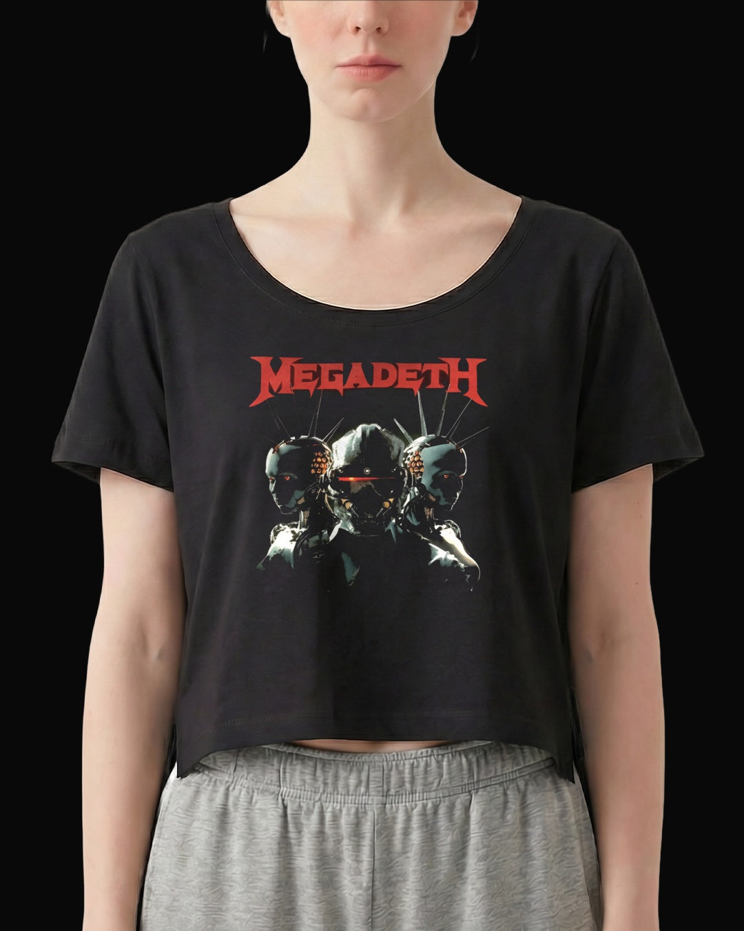 Megadeth Trio-Deth Siyah Kadın Tişört