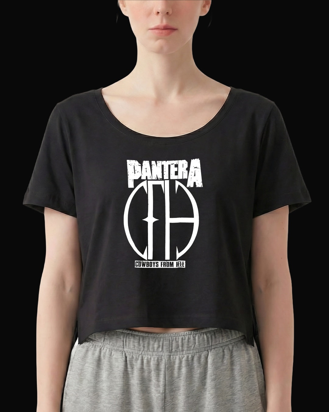 Pantera Cowboys From Hell Siyah Kadın Tişört