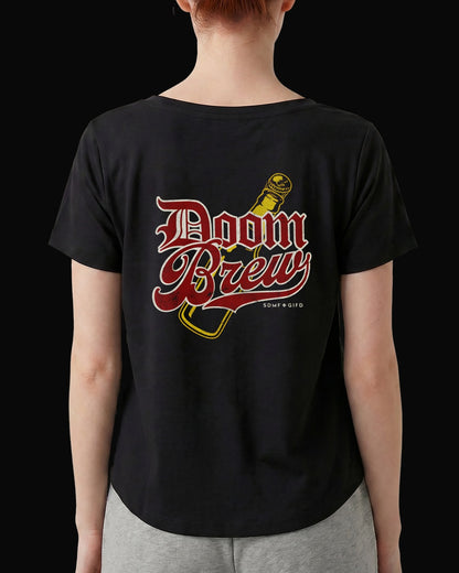 Black Label Society Doom Brew Sırt Baskılı Siyah Kadın Tişört