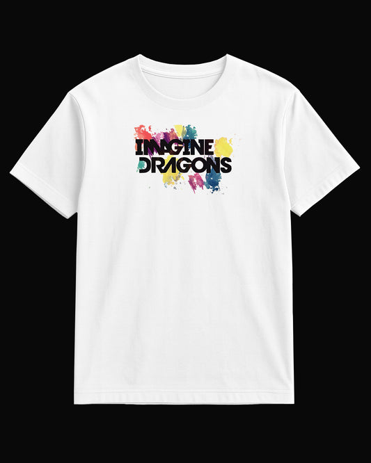 Imagine Dragons Grup Logo-2 Beyaz Tişört