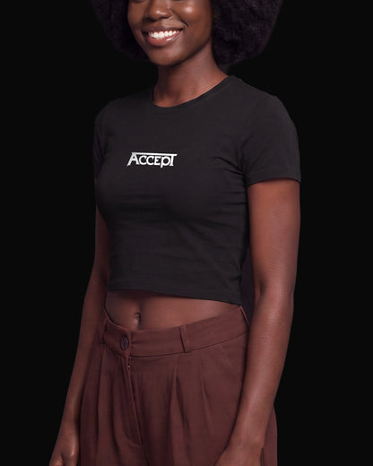 Accept Grup Logo Siyah Baby Tee Tişört