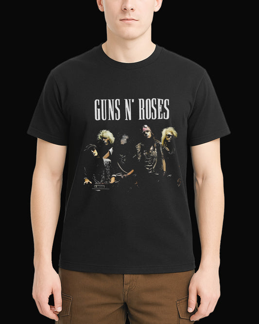 Guns N' Roses Grup Logo Siyah Tişört