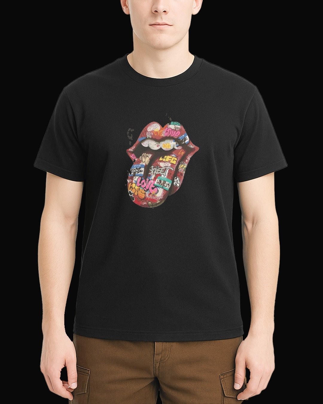 The Rolling Stones Grafitti Tongue Siyah Tişört
