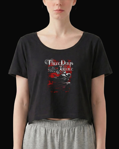 Three Days Grace Food Chain Siyah Kadın Tişört