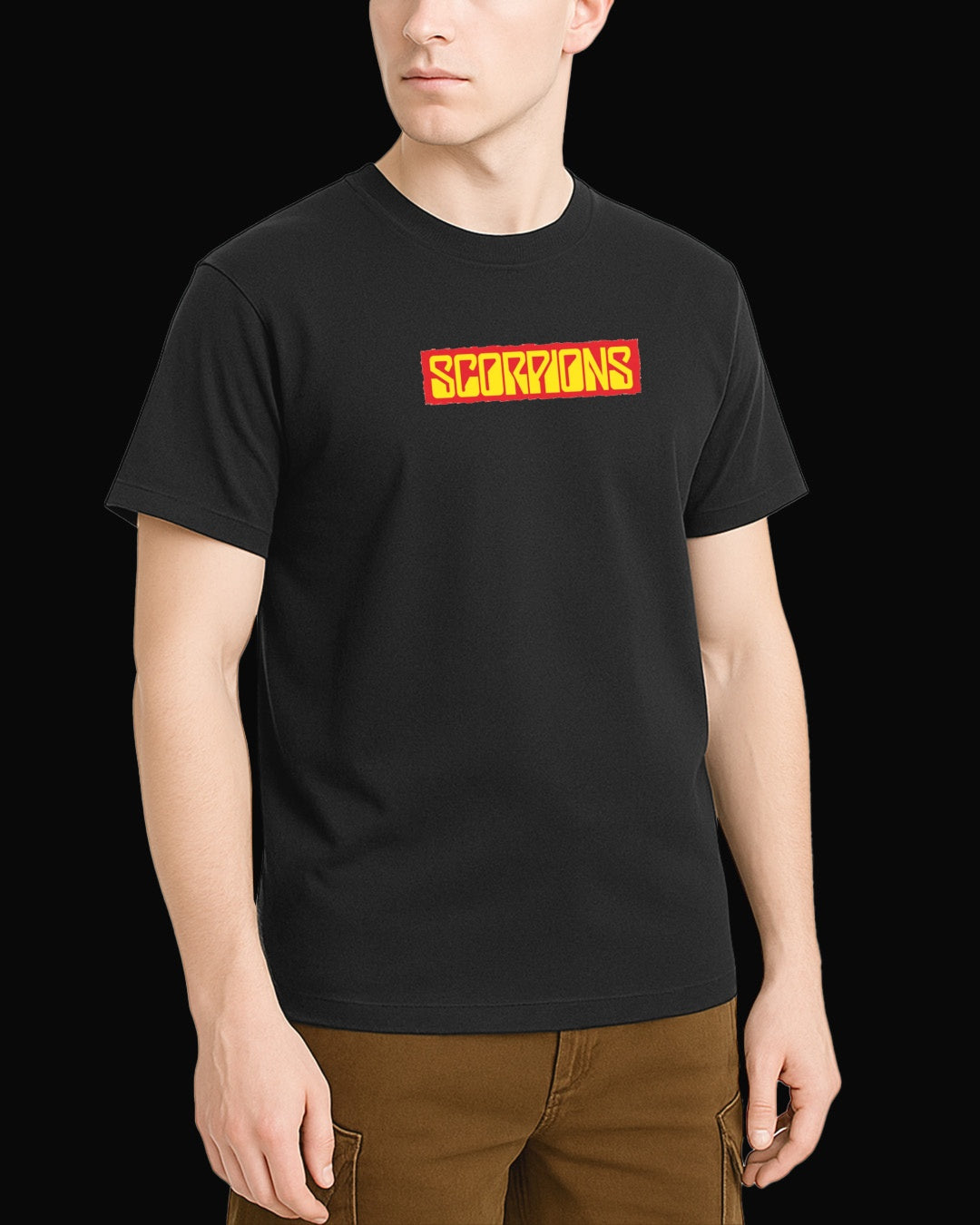 Scorpions Grup Logo Siyah Tişört