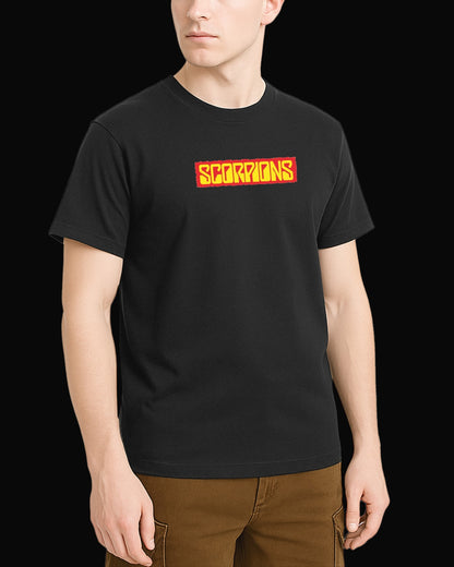 Scorpions Grup Logo Siyah Tişört