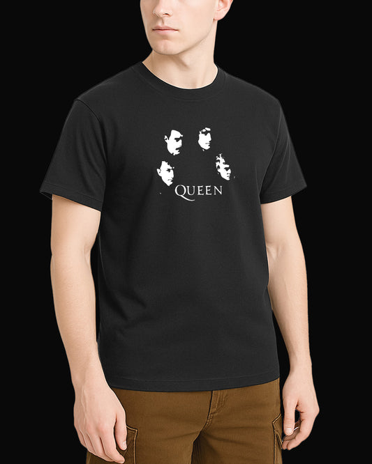 Queen Black Faces Siyah Tişört