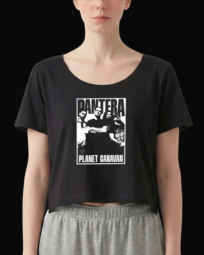 Pantera Planet Caravan Siyah Kadın Tişört