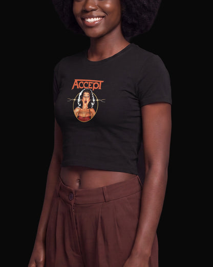 Accept Breaker Siyah Baby Tee Tişört