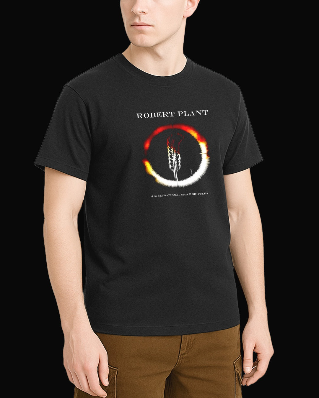 Robert Plant Flaming Feather Siyah Tişört