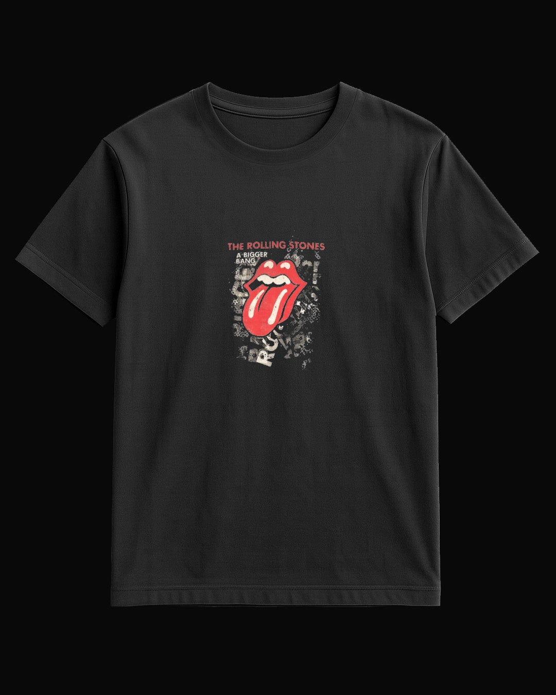 The Rolling Stones A Bigger Band Tour Siyah Tişört